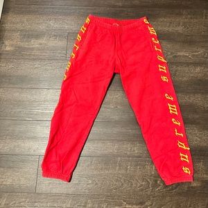 Red Supreme Sweats
